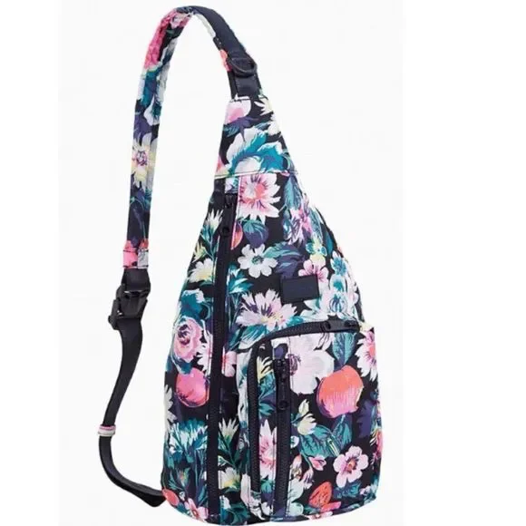 Vera Bradley Reactive SLING BACKPACK in Garden Fruit Picnic/ NWOT
