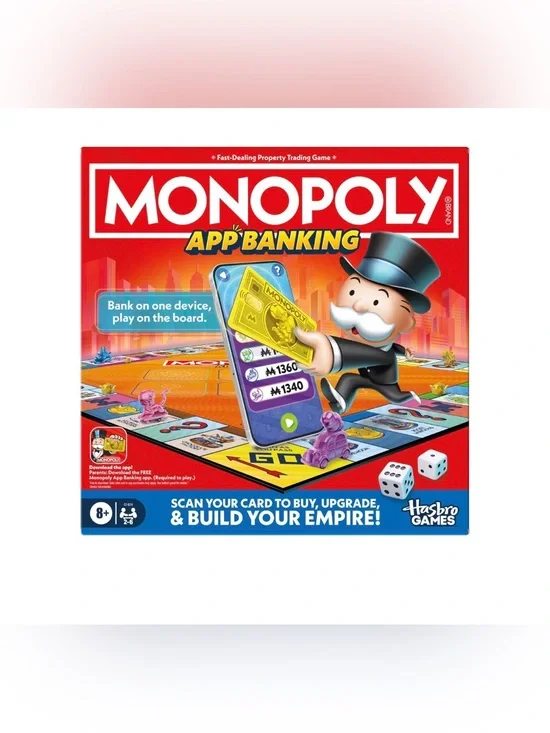 Monopoly App Banking Board Game Hasbro Family Game Electronic Banking - NEW