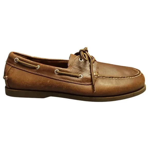 Dockers Castaway‎ Boat Shoes Mens US 13W Brown Leather Classic Comfort Lace-Up