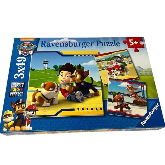 Ravensburger Paw Patrol Kids Jigsaw Puzzle Set 3-Pack 49 Piece Each Age 5+