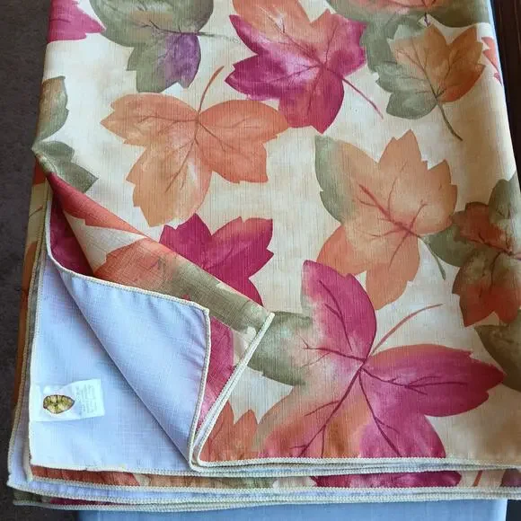 Linens 'n Things XL autumn leaves tablecloth 118