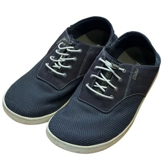 OluKai Nohea Moku Mens Blue Mesh Boat Shoes Slip On Sneakers US 8 Beach Travel