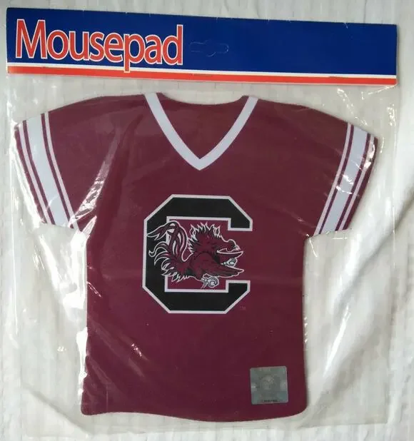 Jersey Shaped Neoprene Mousepad South Carolina Gamecocks Desktop Accessory