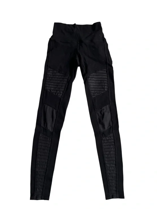 ALO Yoga Black Moto Panel Leggings