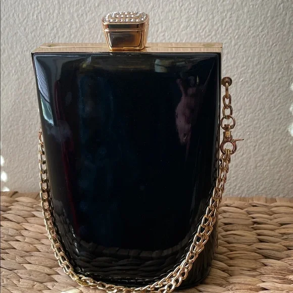 Black Vinyl Women's Clutch