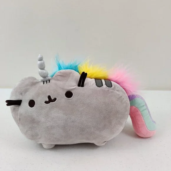 Gund Pusheen the Cat Rainbow PUSHEENICORN Gray Unicorn 12-inch Plush Stuffed