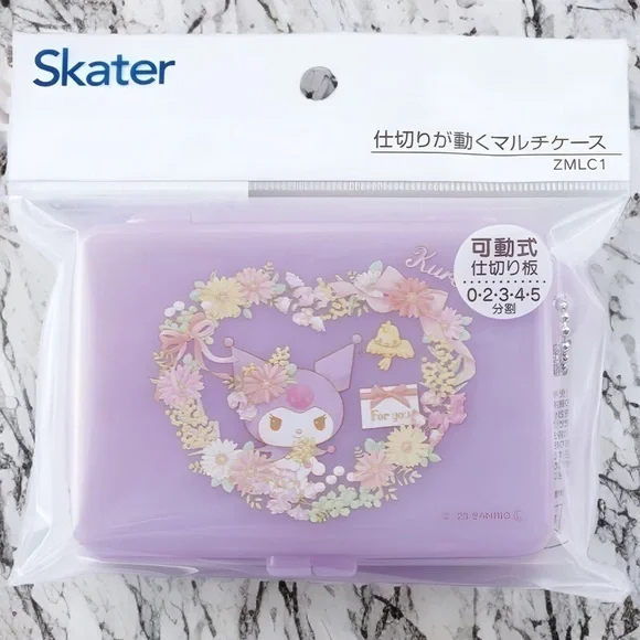 Sanrio Kuromi Mini Accessory Case - Purple, Travel Pill Box, Custom Partitions