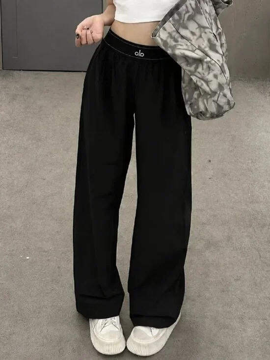 Black Alo Yoga 🌸Women's Regular 30-inch Pants XS🍀Chic Comfortable Daily