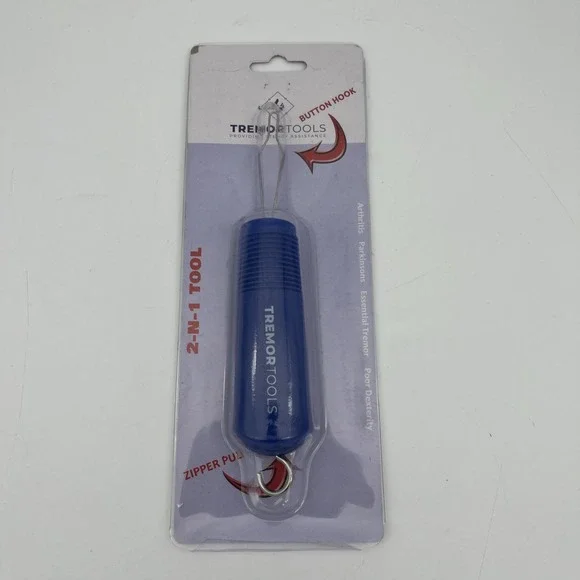 Button Hook Zipper Pull Helper Dressing Aid Assist Device Tool Kit For Arthritis