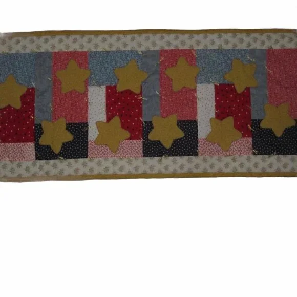 🛒$15 Handmade Patchwork Quilt Table Runner/Wall Hanging Home Decor 16
