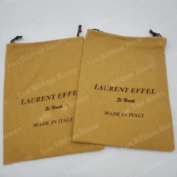 LAURENT EFFEL St Barth Dust Bags Set 2 Made in Italy Drawstring 8x7