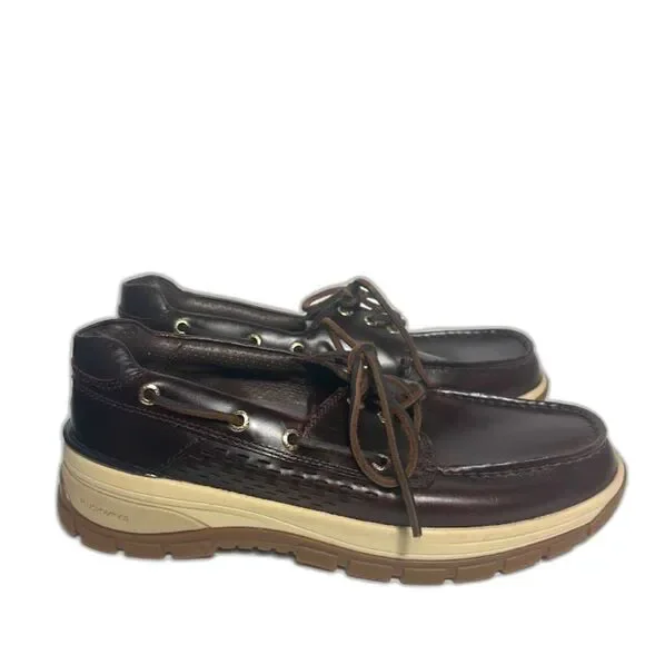 Sperry Billfish Boat Shoes Gold Cap Brown Leather Plushwave 8.5 Men's Preppy