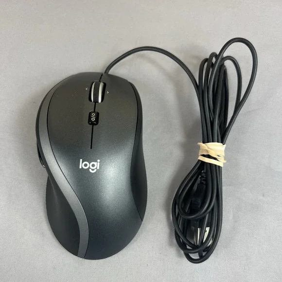 Logitech MU0055 Wired USB Mouse Ergonomic Scroll Wheel Tested Working