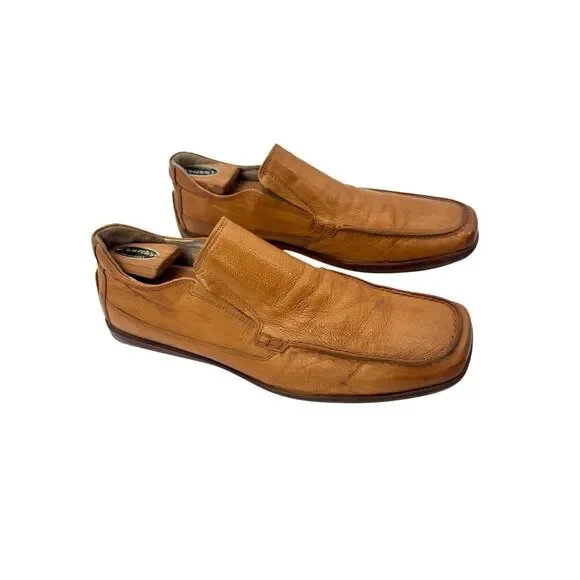 Calderone brown leather loafers made in Italy size 43 = 9 /10
