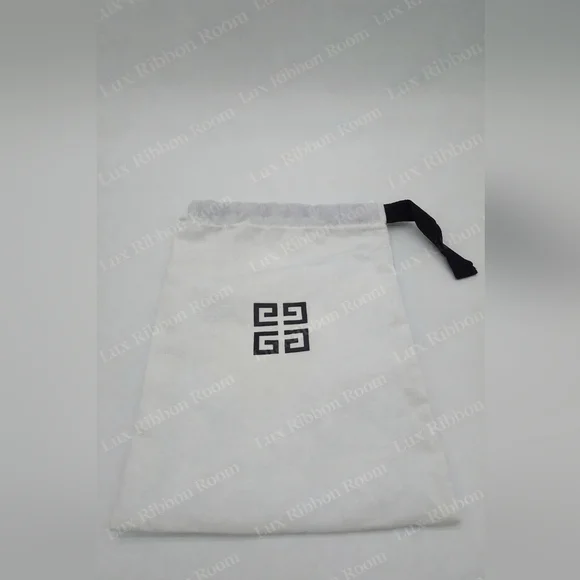 GIVENCHY White Cotton Dust Bag Drawstring Pouch 10.5x8 NWOT