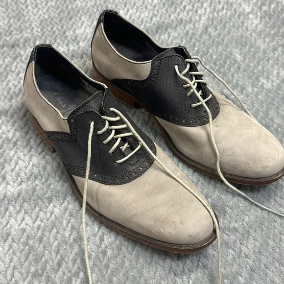 Cole Haan Air Colton Men's 8 Two Tone Oxford Dress Shoes‎ Grey Navy