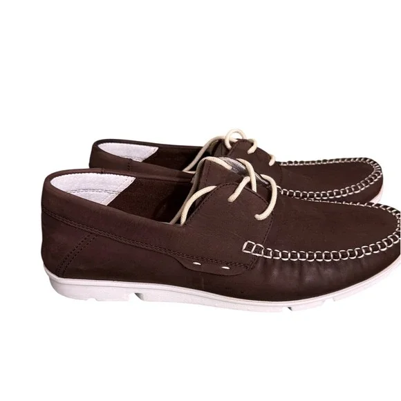 Everugg Australia UGG Eversheepskins Brown Leather Boat Shoes Loafers 11649 41