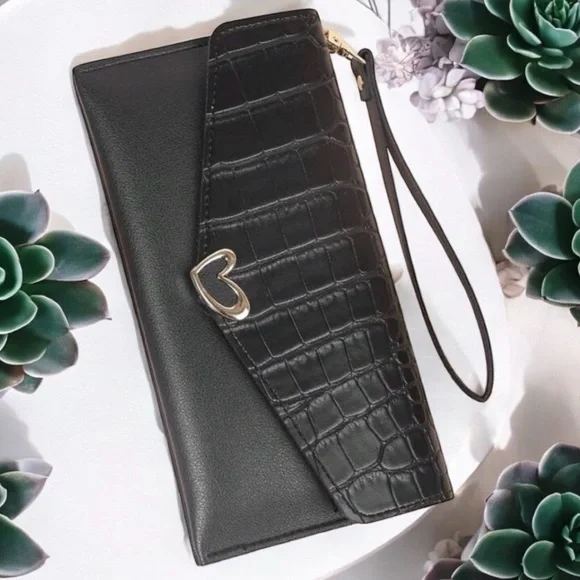 Heart Buckle RFID Wristlet, NWT