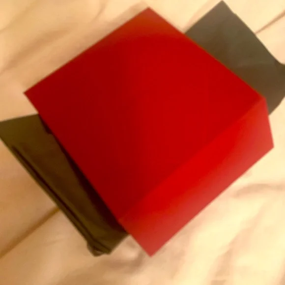 Brand new authentic Tom Ford red box w/authentic black tissue paper w/TF print
