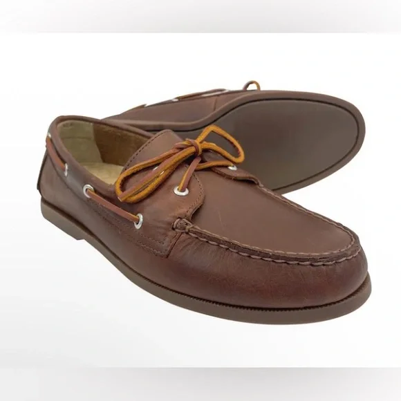 Just Like Sebago’s Froats Brown W/Brown Rubber Soles Wellfleets Boat Shoes