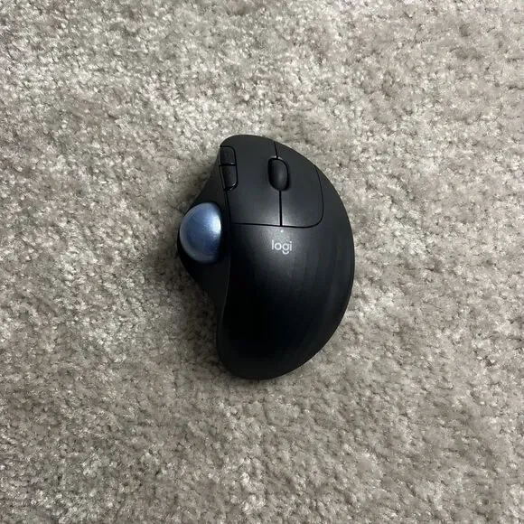 Logitech Ergo M575S Wireless Trackball Mouse Black Tested Working - No USB
