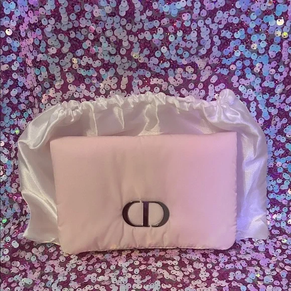 Pink Dior Clutch with Silver Accents