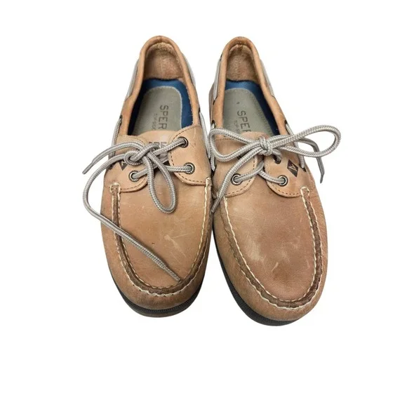 Sperry Top-Sider Boat Shoes Leather Casual‎ Tan Loafers Size (See Description)