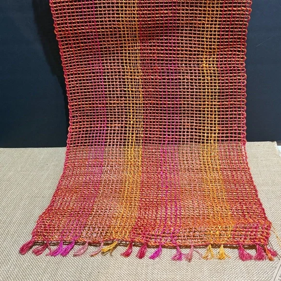 World Market Abaca Natural Jute Table Runner NWT 15