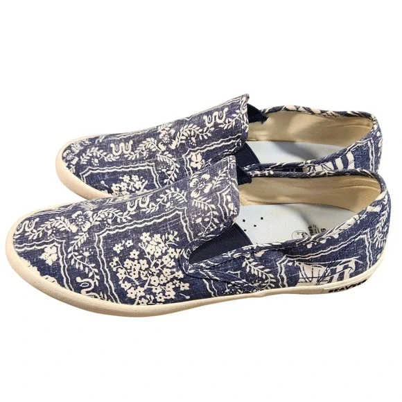 Reyn Spooner Shoes Mens Size 12‎ Blue White Baja Slip On Lahaina Sailor Hawaiian