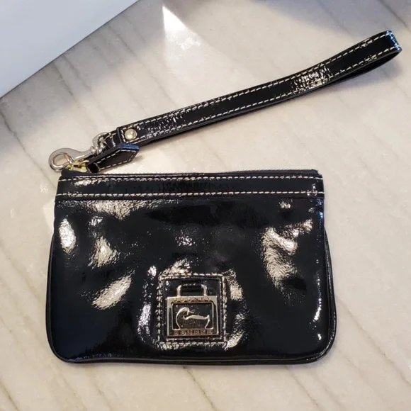 Dooney & Bourke Black Patent Leather Small Wristlet