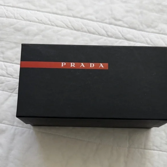 Prada Black Box with Red Stripe Logo