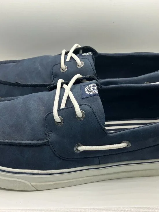 Chaps Men's‎ Dock Memory Foam Boat Shoes, Navy Blue
