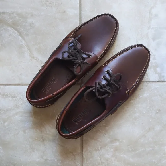 Near New Wolverine Brown Leather Boat Shoes 9W