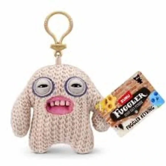 Zuru Fuggler‎ Keyring Monster Unisex OS Beige New Knit Plush Teeth Keychain