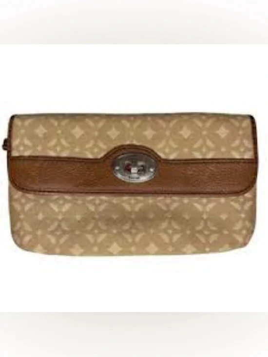 Fossil Marlow Signature wristlet jacquard canvas signature diamond pattern