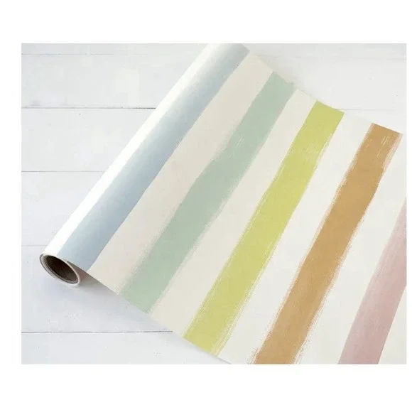 Hester & Cook Sorbet Painted Stripe Table‎ Runner Roll 20in x 25ft