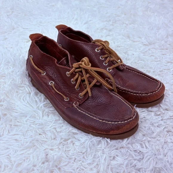 SPERRY TOPSIDER Men's Brown Leather Boat Shoes size 9.5