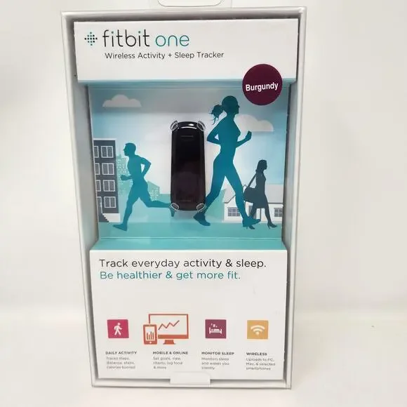 FitBit One Wireless Activity and Sleep Tracker Burgundy FB103BY New Sealed