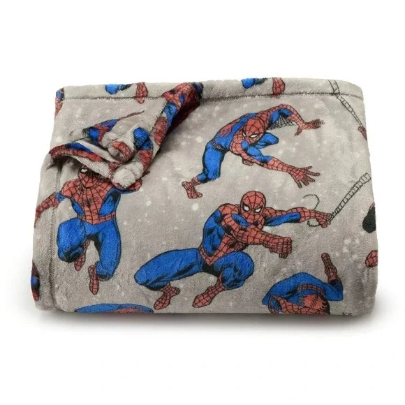 MARVEL'S The Spider-Man The‎ Big One Gray Oversized Fleece Throw - 5' x 6' New