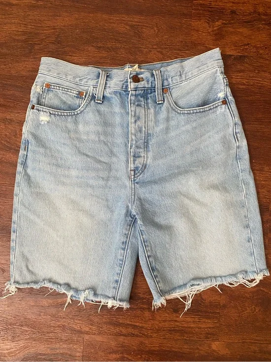 Madewell long baggy denim shorts!