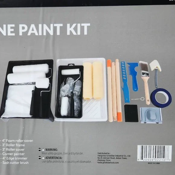 NEW 25 Piece Painting Tools Paint Roller DIY Home Improvement Supplies brushes s