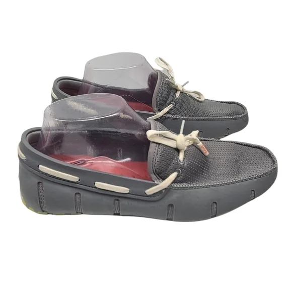 SWIMS Men's Lace Loafer Boat Shoes‎ Camo Gray Sz 7