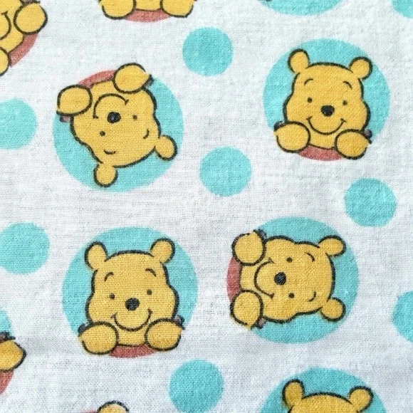Vintage Disney‎ Baby Winnie Pooh Blanket 30x30 Cotton Nursery Swaddle