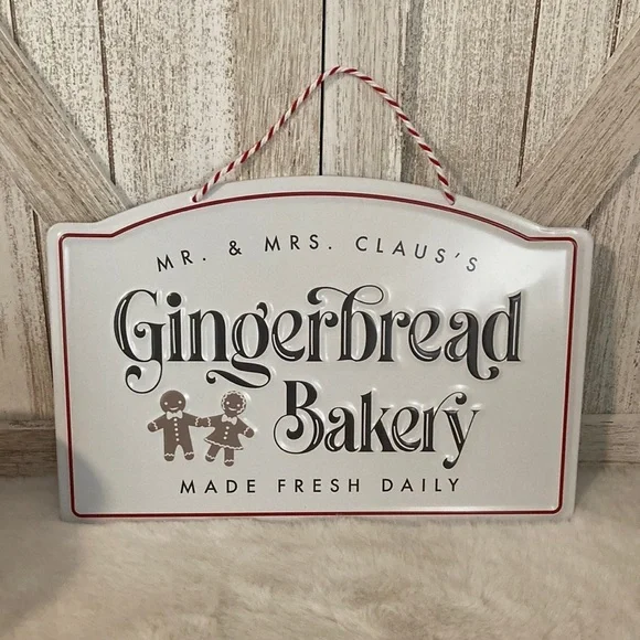Target BP Christmas 2023 Gingerbread Bakery Metal Sign
