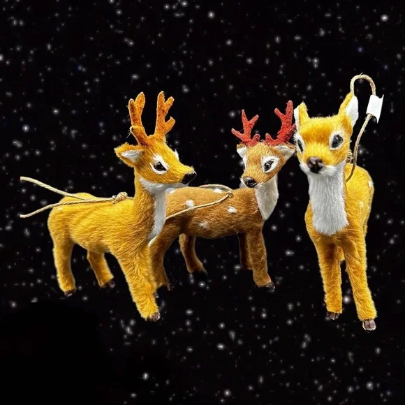 Target 2022 Reindeer Christmas Ornament Brown Deer Wondershop 3 Set 5