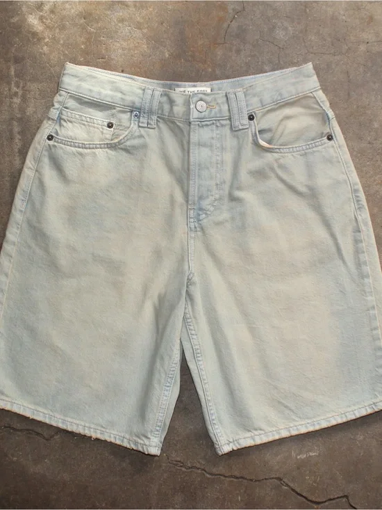 FREE PEOPLE WE THE FREE Women’s Lightwash Denim Baggy Shorts