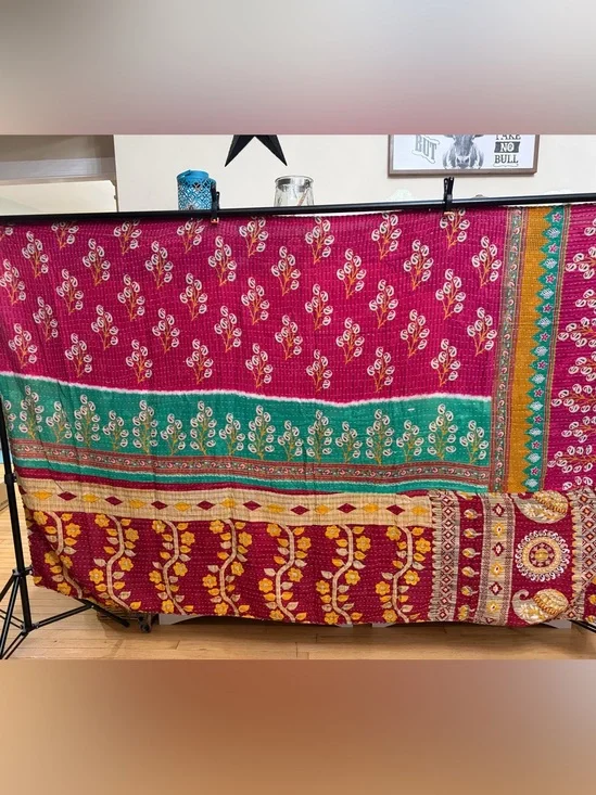 Kantha Twin Size Blanket