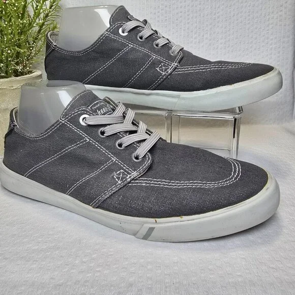 JOHNNY O'S SANTA CRUZ GRAY CANVAS LOAFER GOLF BEACH FISHING DECK SHOES MENS 9