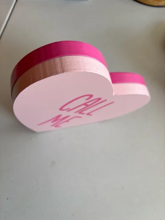 Target Pink Layered Heart Decor with Fuchsia Trim