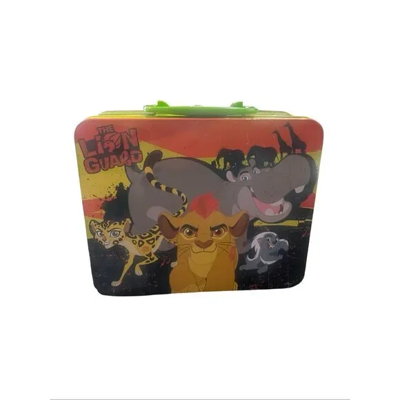 The Lion Guard Hippo Cheetah Zoo Animals Disney 3D Metal Lunch Box With Puzzle